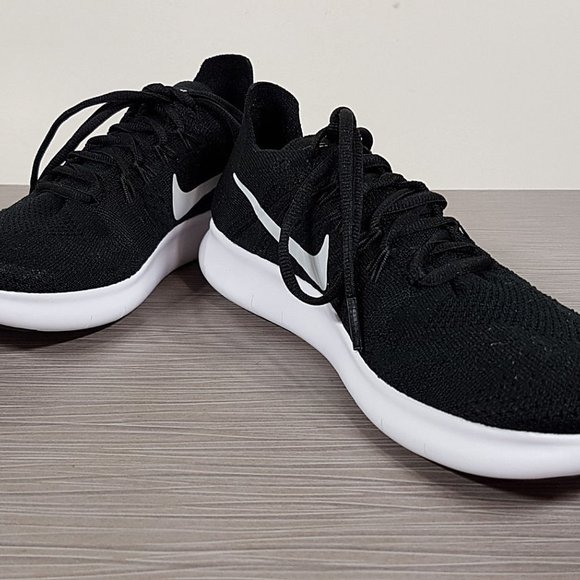 Nike Kids' Free Run Grade School Running Shoes - Black/Silver/Anthracite 5.5Y/38 - Picture 4 of 10